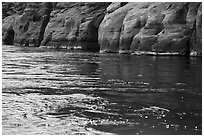 Sandstone and Colorodo River. Grand Canyon National Park ( black and white)