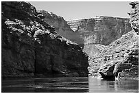 Marble Canyon of the Colorado River. Grand Canyon National Park ( black and white)