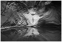 Spillway and reflection, North Canyon. Grand Canyon National Park ( black and white)
