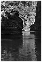 Shadows in cliffs, Marble Canyon. Grand Canyon National Park ( black and white)