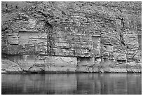 Geometric cliffs and reflections, Marble Canyon. Grand Canyon National Park ( black and white)