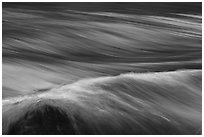 Fast moving water in rapids. Grand Canyon National Park ( black and white)