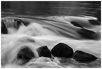 Boulders and rapids. Grand Canyon National Park ( black and white)