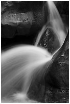 Clear Creek Falls detail. Grand Canyon National Park ( black and white)