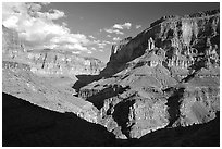 Confluence of Tapeats Creek and Thunder River. Grand Canyon National Park ( black and white)