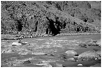 Rafting on  Colorado River. Grand Canyon National Park ( black and white)