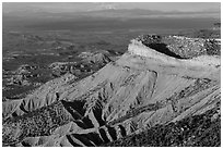 North Rim cliffs. Mesa Verde National Park ( black and white)