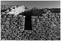 Far View House, early morning. Mesa Verde National Park, Colorado, USA. (black and white)