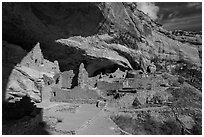 Long House, Wetherill Mesa. Mesa Verde National Park ( black and white)