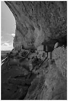 Long House, second largest Anasazi ruin. Mesa Verde National Park ( black and white)
