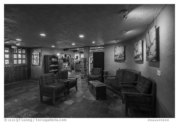 Lobby, Far View Lodge. Mesa Verde National Park (black and white)