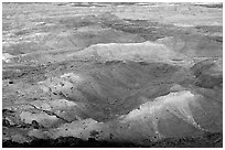 Painted Desert, morning. Petrified Forest National Park ( black and white)