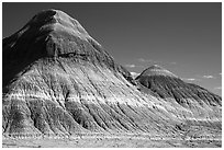 The Tepees. Petrified Forest National Park ( black and white)