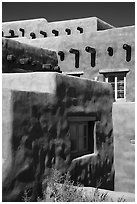 Architectural detail, Painted Desert Inn. Petrified Forest National Park ( black and white)