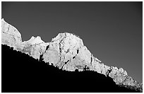 Peaks and shadows. Zion National Park ( black and white)