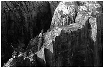 Cliffs seen from above near Angel's landing. Zion National Park ( black and white)