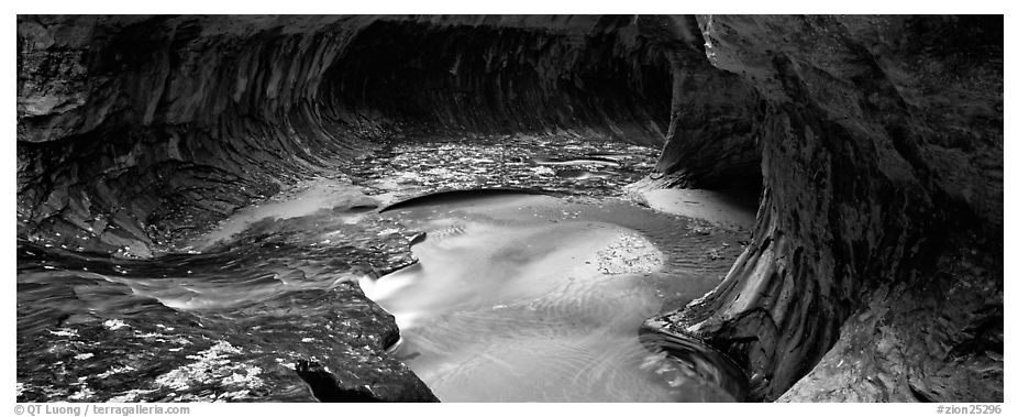 The Subway in autumn. Zion National Park (black and white)