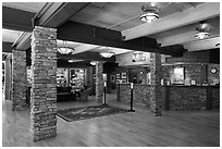 Lobby, Zion lodge. Zion National Park ( black and white)