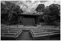 Amphitheater, Watchman Campground. Zion National Park ( black and white)