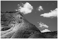 White cliffs, Zion Canyon rim. Zion National Park ( black and white)