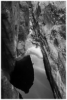 Pool from above, Behunin Canyon. Zion National Park ( black and white)