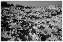 Low concretions. Badlands National Park ( black and white)