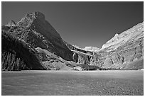 Grinnell Lake, Angel Wing, and the Garden Wall. Glacier National Park ( black and white)