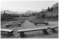 Amphitheater, Saint Mary Campground. Glacier National Park ( black and white)