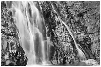 Base of Apikuni Falls. Glacier National Park ( black and white)