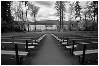 Amphitheater, Apgar Campground. Glacier National Park ( black and white)