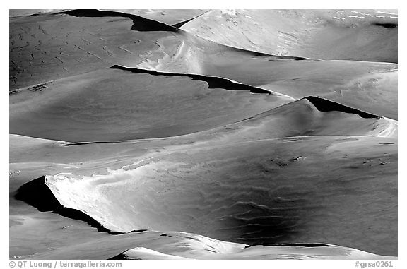 Dune ridges. Great Sand Dunes National Park and Preserve (black and white)