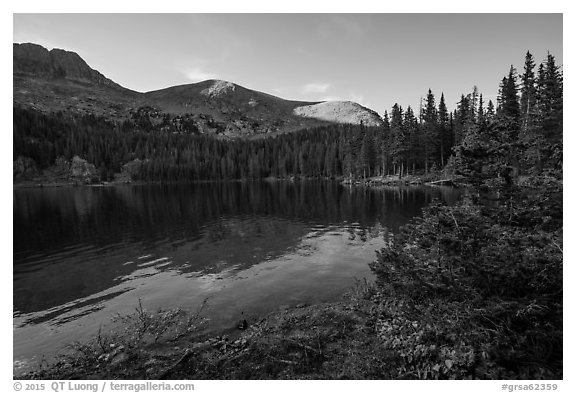 Sand Creek Lake. Great Sand Dunes National Park and Preserve (black and white)