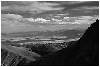 Distant mountains from Mount Herard. Great Sand Dunes National Park and Preserve ( black and white)