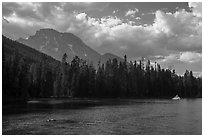 Mount Moran and String Lake, afternoon. Grand Teton National Park ( black and white)