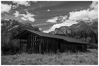 Visitor Center, Laurence S. Rockefeller Preserve. Grand Teton National Park ( black and white)