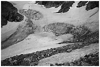 Glacier detail. Grand Teton National Park ( black and white)