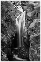 Chasm Falls. Rocky Mountain National Park ( black and white)
