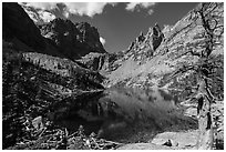 Emerald Lake. Rocky Mountain National Park ( black and white)