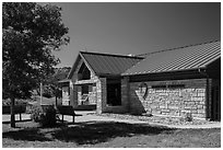 North Unit Visitor Center. Theodore Roosevelt National Park ( black and white)