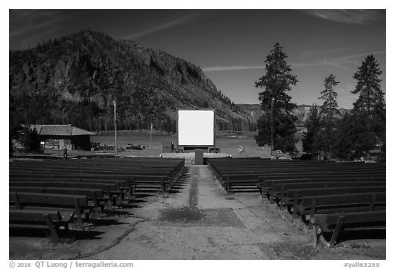 Amphitheater, Madison Campground. Yellowstone National Park (black and white)
