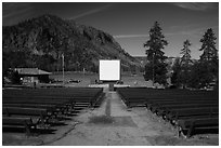 Amphitheater, Madison Campground. Yellowstone National Park ( black and white)