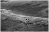Rainbow colors of Grand Prismatic Spring. Yellowstone National Park ( black and white)