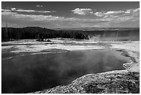 Abyss Pool, West Thumb. Yellowstone National Park ( black and white)