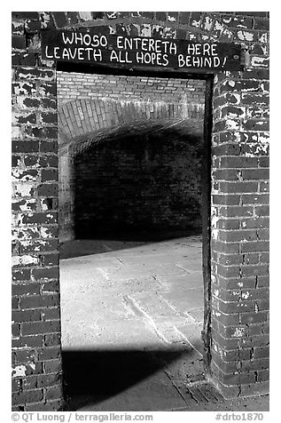 Cell of Dr Mudd. Dry Tortugas National Park (black and white)