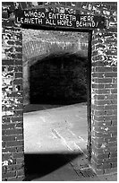 Cell of Dr Mudd. Dry Tortugas National Park ( black and white)