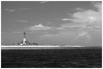 Lighthouse and deck, Loggerhead Key. Dry Tortugas National Park ( black and white)