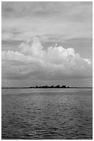 Long Key and cloud. Dry Tortugas National Park ( black and white)