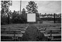 Amphitheater, Long Pine Key Campground. Everglades National Park ( black and white)