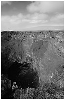 Mauna Ulu crater. Hawaii Volcanoes National Park ( black and white)