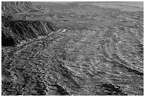 Lava which flowed in the 1980s in Mokuaweoweo crater. Hawaii Volcanoes National Park ( black and white)